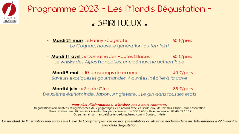 Mardi degust Spiritueux programme 2023 redim