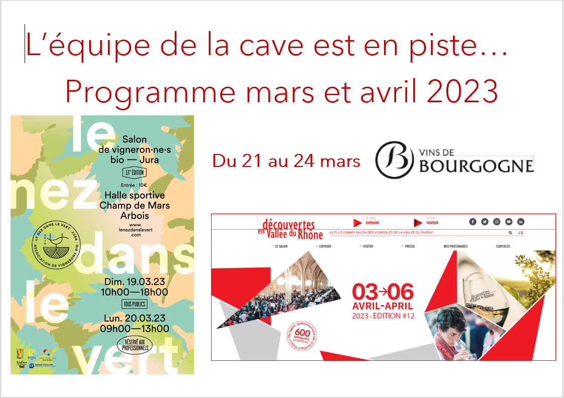 Salons Mars et Avril 23